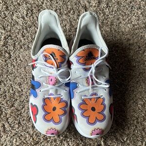 Adidas kids floral sneakers
